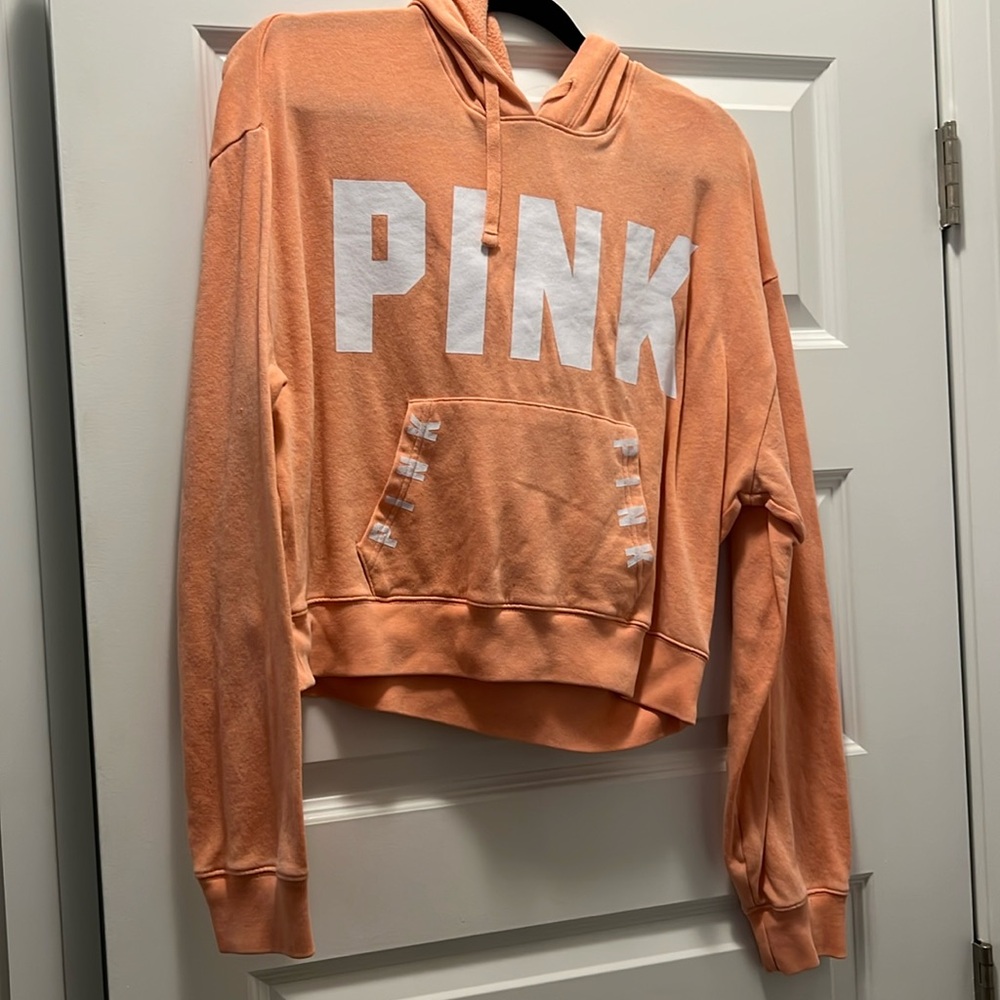 PINK Cropped Hoodie